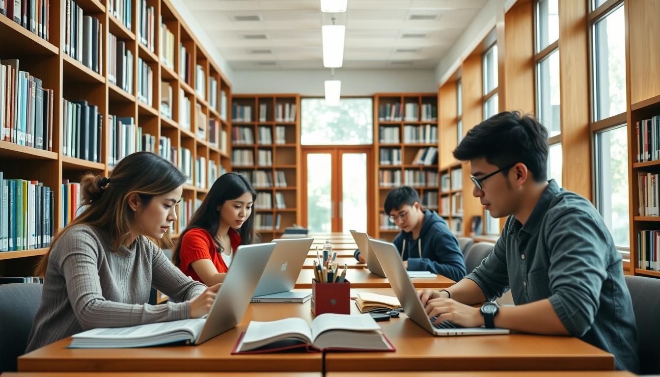 Contemporary university campus for students